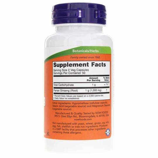 Panax Ginseng 500 Mg, NOW